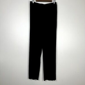 J Jill Wearever Collection Wide Leg Stretch Elastic Waist Ankle Split Flowy Pant